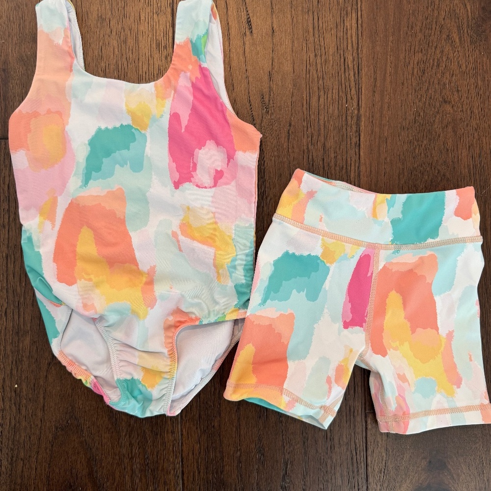 SweetHoney leotard and short set 4t